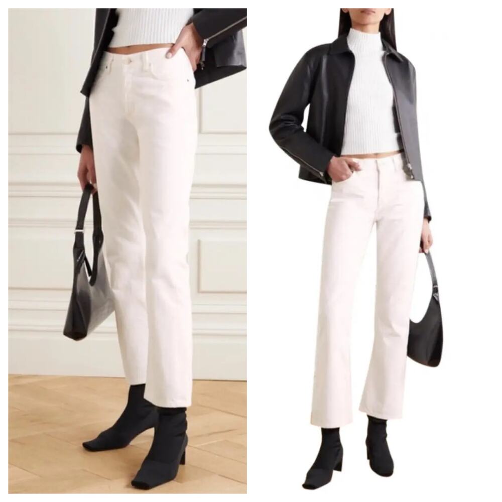 Goldsign The Nineties Boot Cut White Jeans Size 29 Alabaster High Rise